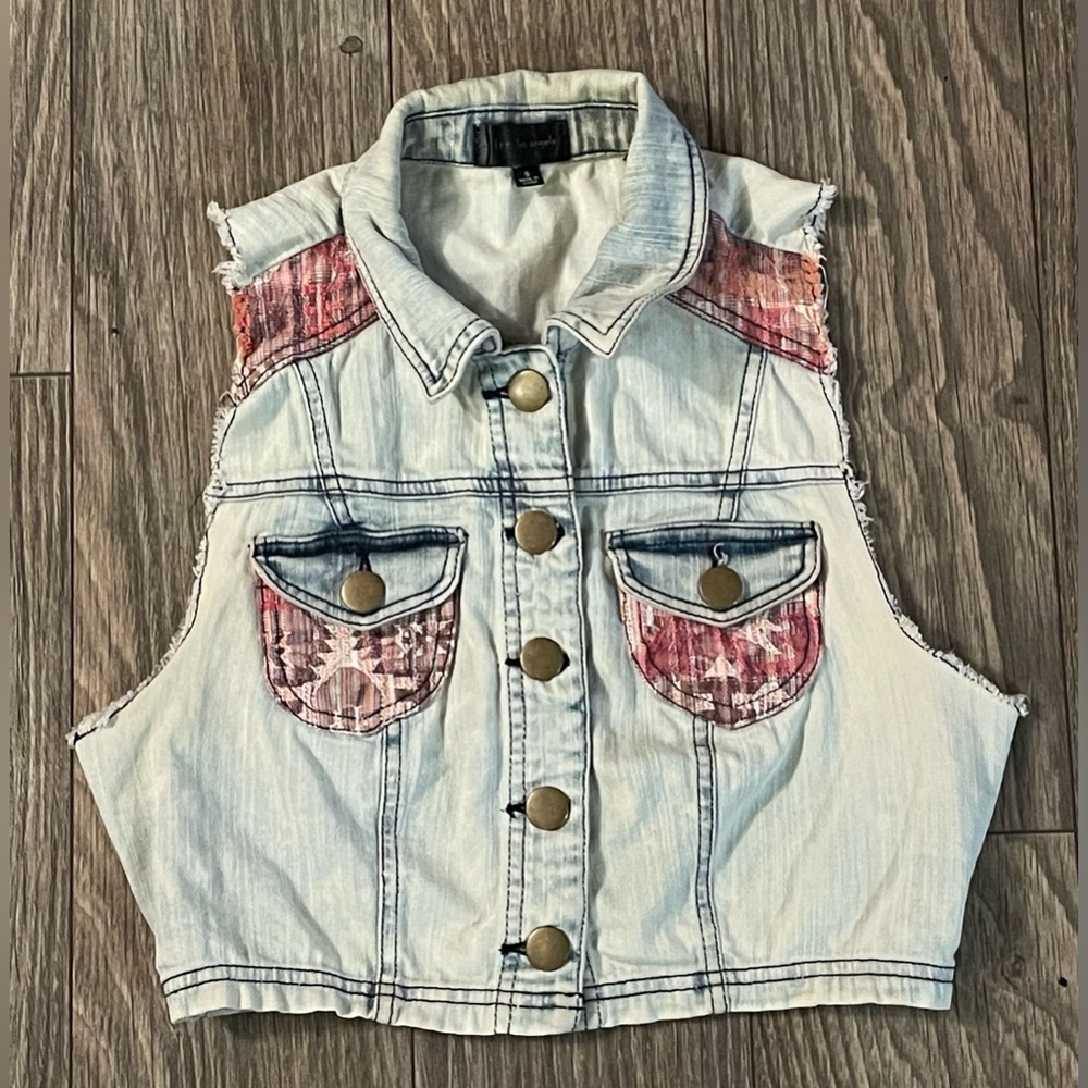 Fire Los Angeles Button Front Vest Size Small